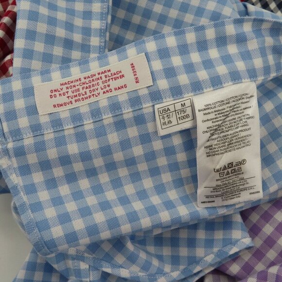 Brooks Brothers Medium Multicolor Colorblock Gingham Long Sleeve Button Shirt - Picture 9 of 14